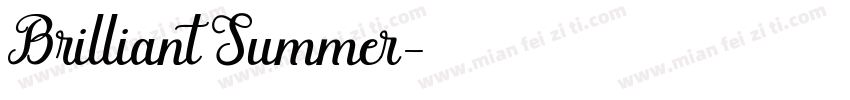 Brilliant Summer字体转换